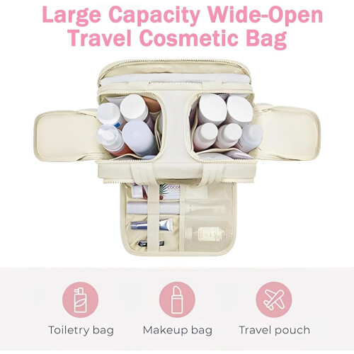 Nécessaire de viagem Cureaway para mulheres com divisórias e 1