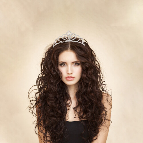 Fascia per capelli da donna Silver Princess con strass. 2