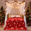 Red Snowflake Christmas Throw Blanket Polyester 150x200cm 7