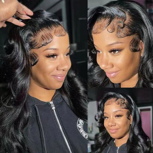 Deep Wave Lace Front Perücke aus Echthaar, 180 Dichte 2