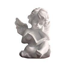 White Resin Guardian Angel Statue Praying Figurine 1 Piece