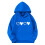Felpa con cappuccio blu per bambini, in pile foderata in sherpa, taglia oversize 4