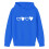 Felpa con cappuccio blu per bambini, in pile foderata in sherpa, taglia oversize 5