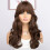 Synthetische lace front pruik, lang, golvend, middenscheiding, 1 stuk 2