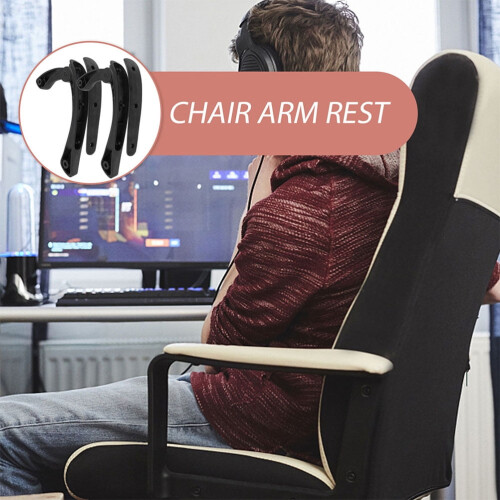 Ergonomic Armrest Replacement for Office Chair Black 2 pcs 2