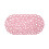 Tapis de bain antidérapant rose avec trous d'évacuation et ventouses 2