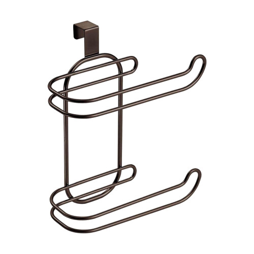 Toilet Paper Holder Over Tank Double Layer Black 1