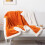Flannel Throw Blanket Modern Solid Striped Sofa Cover 5