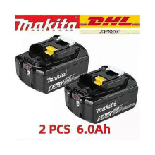 (6.0Ah 1pcs) (6.0Ah 2pcs) 100% Makita 6ah Makita 18v Battery Bl1830b Bl1850b Bl1850 Bl1840 Bl1860 Bl1815 Replacement Lithium Battery-fj