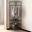 Freestanding Coat Rack with 2 Shelves for Entryway 2