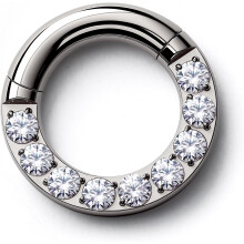 Anneaux de septum et de nez en titane G23, tailles 0G Ă 14G, 10 mm et 12 mm