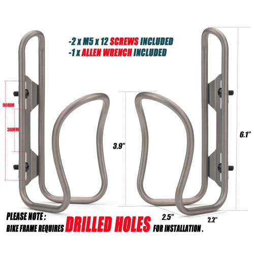 Titanium Water Bottle Cage for MTB 1 piece 2