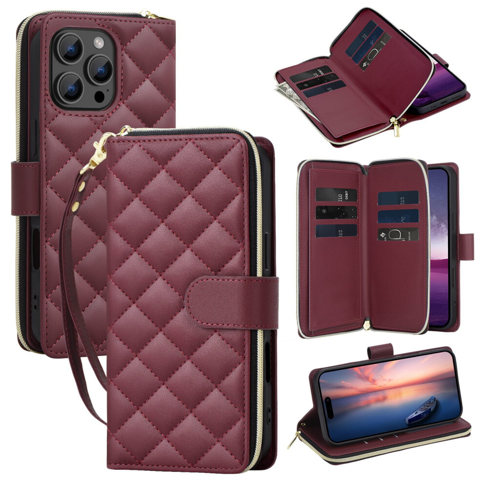 Leather Wallet Phone Case With Card Holder For Iphone 9128909411466