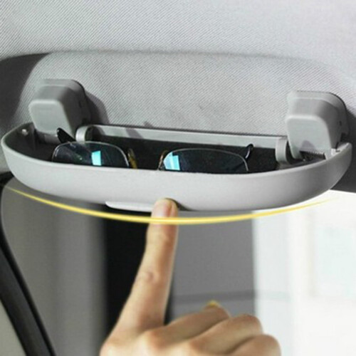 Car Sunglass Storage Case Grey Plastic 1 Piece 1