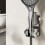 AuroraX shower head holder gray adjustable wall mount with 6