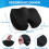 Non-Slip Memory Foam Seat Cushion Black 2