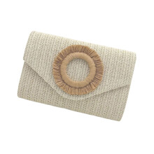 Straw Clutch Handbag for Women Woven Envelope Style