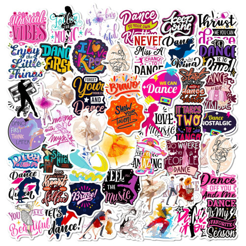 Dance Stickers Ballet Girls 50-Pack