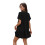 Women's solid color V-neck dress loose fit ruffled 1