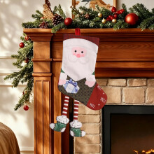 Velvet Christmas Stocking Snowflake Design 21 Inch