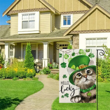 Garden Flag Happy St Patrick's Day 12x18 Inch Double Sided