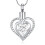 Heart-Shaped Cremation Necklace with Birthstone and 1