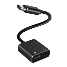 Mizh USB-C hoofdtelefoonadapter USB Type-C naar hoofdtelefoon- en opladeradapter accessoire