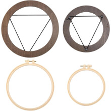 Wood Embroidery Hoops Plastic Ring 4 Styles