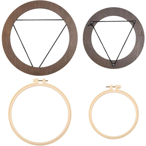 Wood Embroidery Hoops Plastic Ring 4 Styles