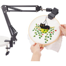 Black embroidery table stand kit with 8mm hole