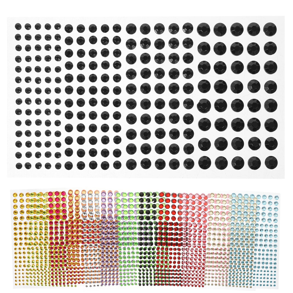 Face Jewels Rhinestones for Makeup 12 Sheets