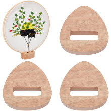 Wooden Embroidery Hoop Stand Triangle Base 4 pcs