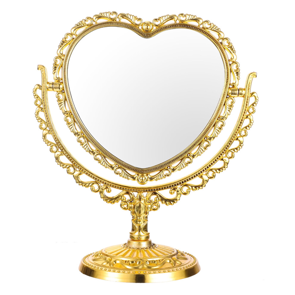Retro Heart Makeup Mirror for Dresser Vanity