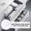 HEMOTON Plastic Bottom Mount Drawer Slides 20pcs White 5