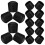 Foosball protective caps black plastic 20 pcs 6
