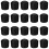 Foosball protective caps black plastic 20 pcs 8