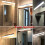 Retractable Bathroom Mirror Cabinet with Sconce Lamp 4