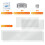 Rectangular Wind Guard 27.6x11.7x6.5 in Tempered Glass with 5