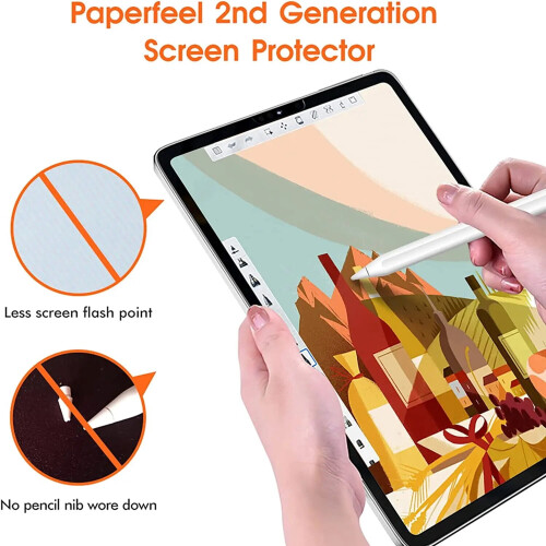 Papirlignende skjermbeskytter til Samsung Galaxy Tab 1