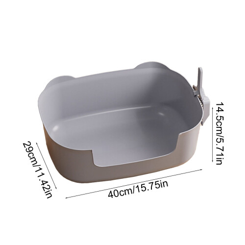 Open Cat Litter Box with High Sides and Low Entry 2