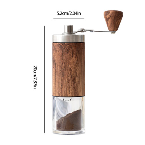 Moulin à café manuel portable en acier inoxydable avec 1