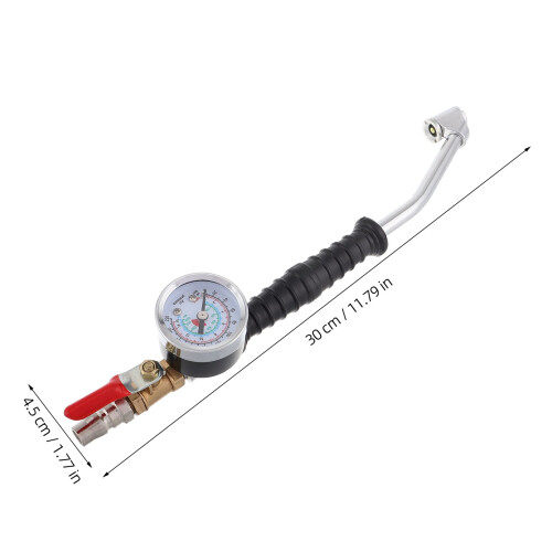Tire Inflator with Pressure Gauge and Extended Nozzle 1