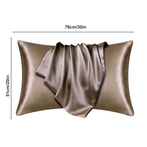Satin pudebetræk til hår og hud standard 20x26 tommer 2