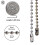 Catena di prolunga Luxtrada con perline, 3 metri, 2 pezzi, bronzo e argento 3