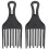 Zwarte plastic harkkam voor hoofdmassage (2 stuks) 3