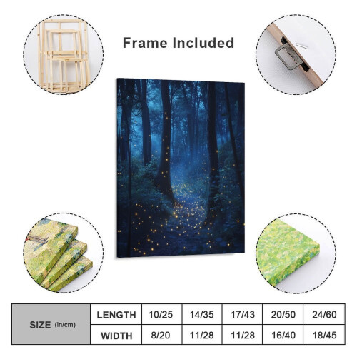 Εκτύπωση σε καμβά με θέμα το βοτανικό σχέδιο Firefly 11x14 ίντσες σε κορνίζα 1