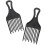 Zwarte plastic harkkam voor hoofdmassage (2 stuks) 6