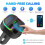 Car Bluetooth 5.0 Transmitter with PD Type-C and Dual USB 4