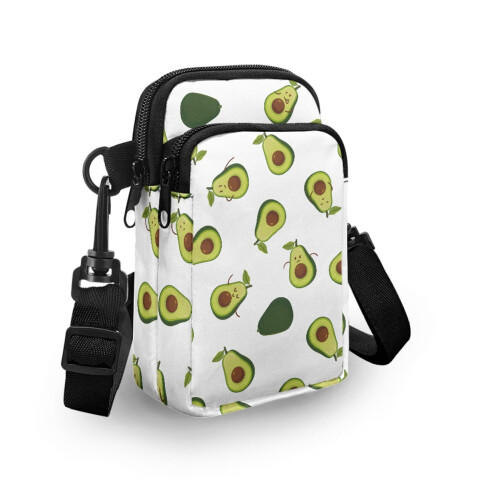 Umhängetasche mit Avocado-Muster, Polyester, Unisex 2
