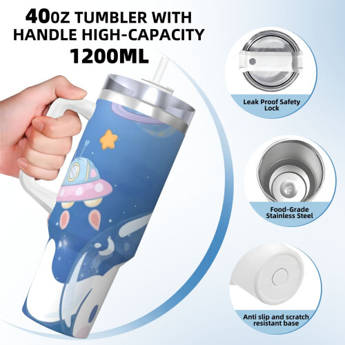 Ρολό κανέλας 40oz H2.0 Ανοξείδωτο ποτήρι με μόνωση κενού αέρος με καπάκι και καλαμάκι 1